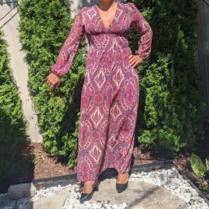 Fire Los Angeles-Paisley Bohemian Maxi Dress S:L